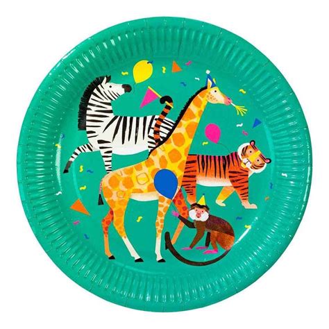 paper plates shaped like animals.